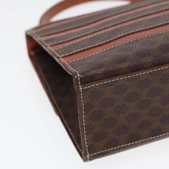 CELINE Macadam Canvas Hand Bag PVC Brown Auth 89283 - Picture 16 of 16